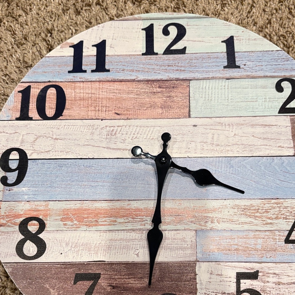 Rustic Multicolor Wall Clock - Picture 3 of 5